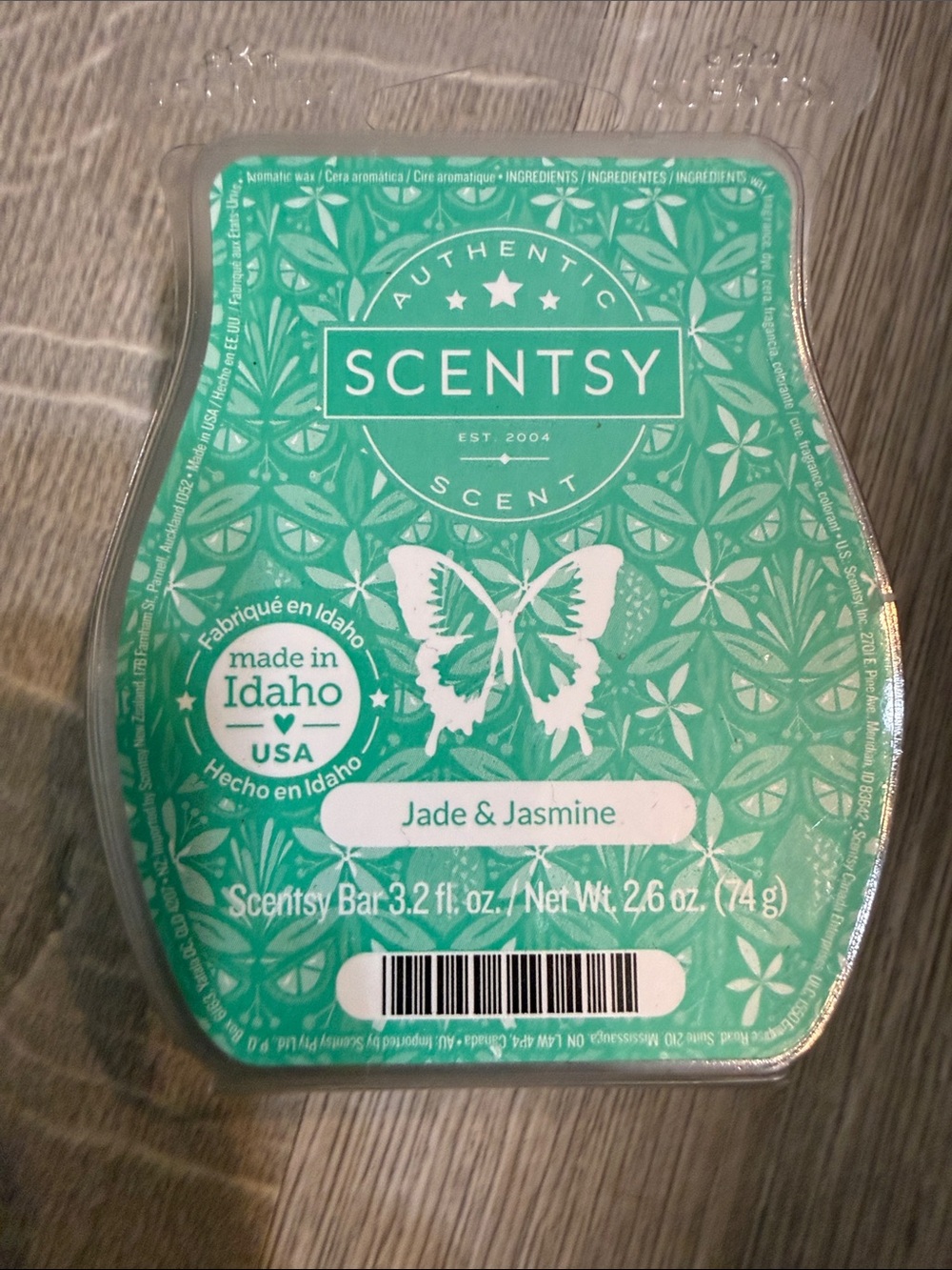 Scentsy Jade & Jasmine Wax Bar - Green